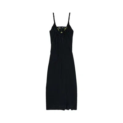 Pre-owned Simone Rocha Integrated Bra Tulip Dress 'black' | Women's Size 6