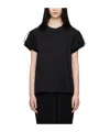 Simone Rocha Black Tulle Overlay Puff Sleeve T-shirt In Black