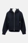 Simone Rocha Hooded Zip-up Casual Jacket In Blue