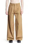 Simone Rocha Wide Leg Puddle Drill Jeans In Brown