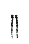 Simone Rocha Crystal Beaded Linear Drop Earrings In Black