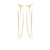 Simone Rocha Pink Bow Ribbon Drip Earrings In Pink