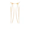 Simone Rocha Pink Bow Ribbon Drip Earrings In Pink