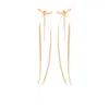 Simone Rocha Pink Bow Ribbon Drip Earrings In Pink