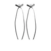 Simone Rocha Bow Ribbon Earrings In Silver