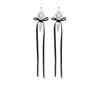 Simone Rocha Bow Earrings In Silver/black