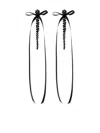Simone Rocha Bow Ribbon Drip Earrings Accessories In Grey