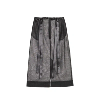 Simone Rocha Jupe Crayon À Ruban In Black