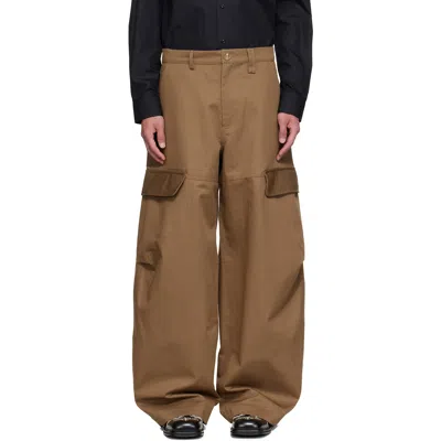 Simone Rocha Khaki Balloon Knee Pleat Cargo Pants