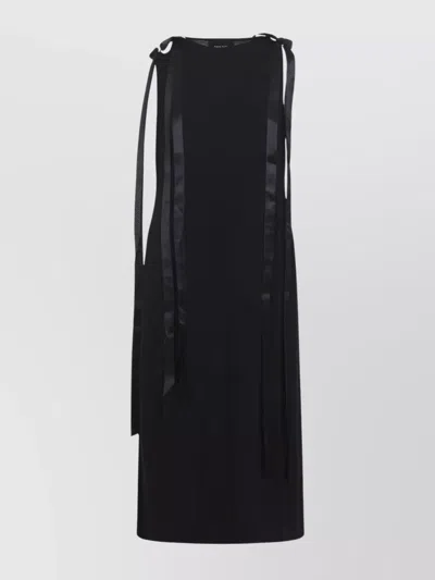 SIMONE ROCHA KNEE-LENGTH DRESS WITH BOW RIBBON DETAIL