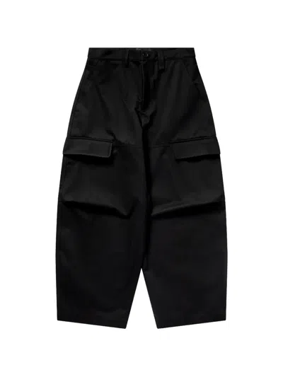 Simone Rocha Knee-pleat Balloon Cargo Pants In Black