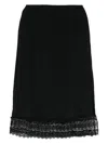 Simone Rocha Lace-hem Skirt In Black