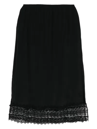 Simone Rocha Lace-hem Skirt In Black