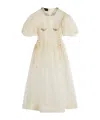 Simone Rocha Crystal-embellished Silk-organza Midi Dress In Nude