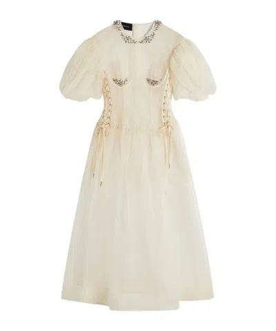 SIMONE ROCHA LACE LACE GIRDLE DRESS
