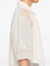 Simone Rocha Patchwork Lace Bowling Shirt In White