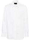 Simone Rocha Carnation Bow-embroidered Cotton-poplin Shirt In White