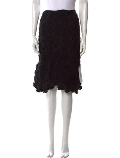 Pre-owned Simone Rocha Lace Pattern Knee-length Skirt In Black