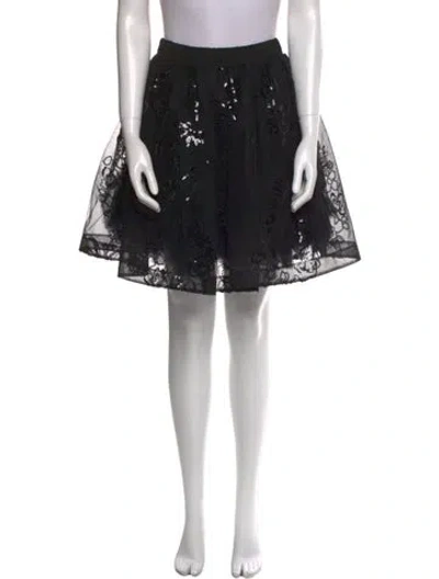 Pre-owned Simone Rocha Lace Pattern Knee-length Skirt In Black