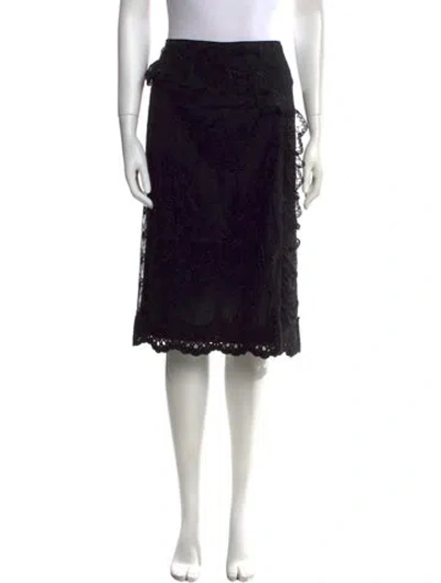 Pre-owned Simone Rocha Lace Pattern Knee-length Skirt In Black