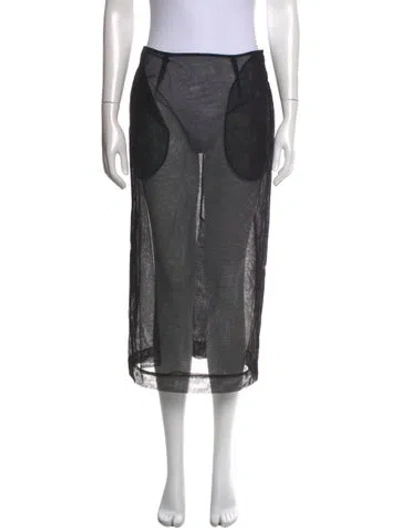 Pre-owned Simone Rocha Lace Pattern Long Skirt In Gray