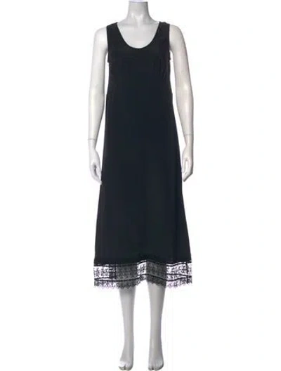 Pre-owned Simone Rocha Lace Pattern Midi Length Dress W/ Tags In Black