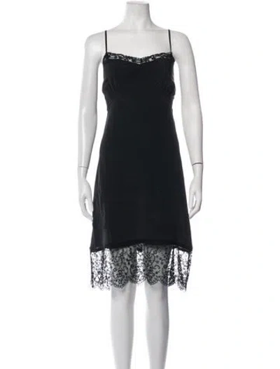 Pre-owned Simone Rocha Lace Pattern Mini Dress In Black