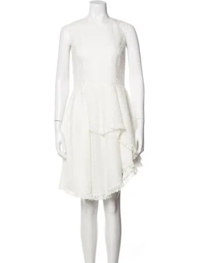 Pre-owned Simone Rocha Lace Pattern Mini Dress In Neutrals
