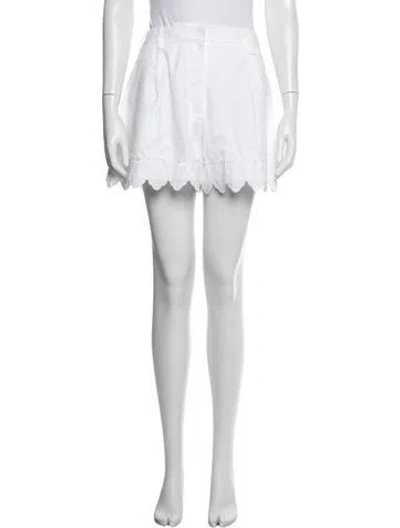 Pre-owned Simone Rocha Lace Pattern Mini Shorts In White