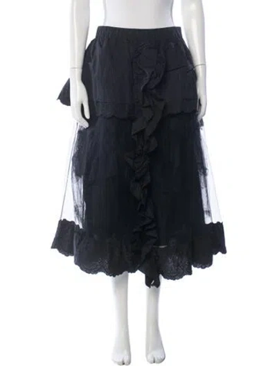 Pre-owned Simone Rocha Lace Pattern Mini Skirt In Black