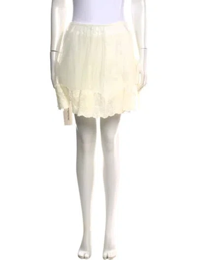 Pre-owned Simone Rocha Lace Pattern Mini Skirt In Neutral