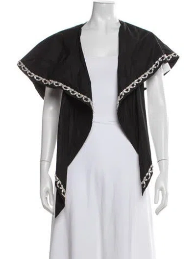 Pre-owned Simone Rocha Lace Pattern Scarf W/ Tags In Black