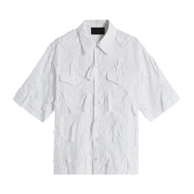 Pre-owned Simone Rocha Lace Relaxed Short-sleeve Shirt 'white'