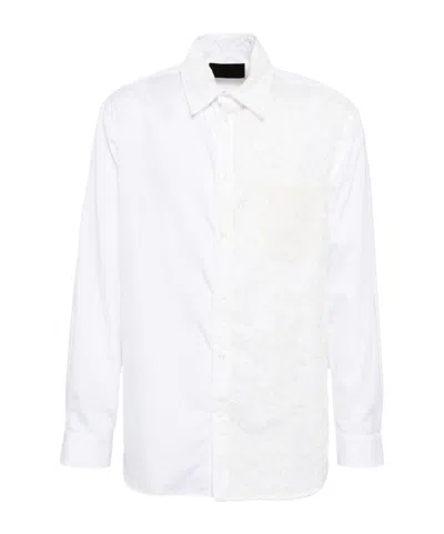 Simone Rocha Lace Stitched Shirt In White