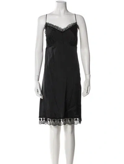 Pre-owned Simone Rocha Lace Trim Embellishment Nightgown In Black