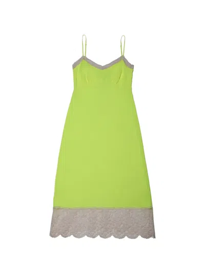 Simone Rocha Lace-trim Midi Dress In Green