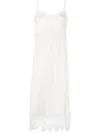 Simone Rocha Lace-trim Crepe De Chine Slip Dress In Neutrals