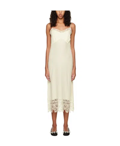 Simone Rocha Lace-trim Midi Slip Dress In White
