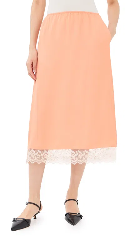 Simone Rocha Lace Trim Negligee Skirt Clementine In Pink