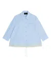 Simone Rocha Lace-trim Shirt In Blue
