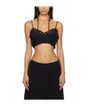 Simone Rocha Lace-trimmed Bra In Black