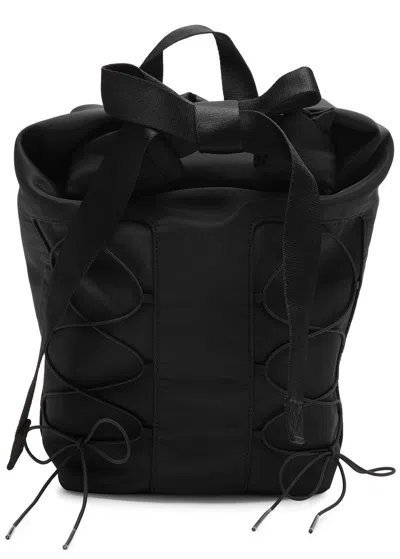 Simone Rocha Lace-up Embellished Nylon Backpack In Black