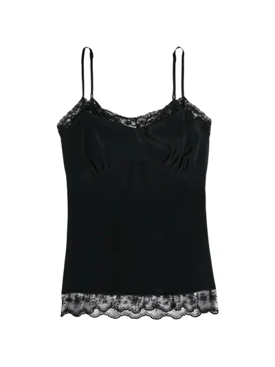 Simone Rocha Lace-trim Cami Top In Black