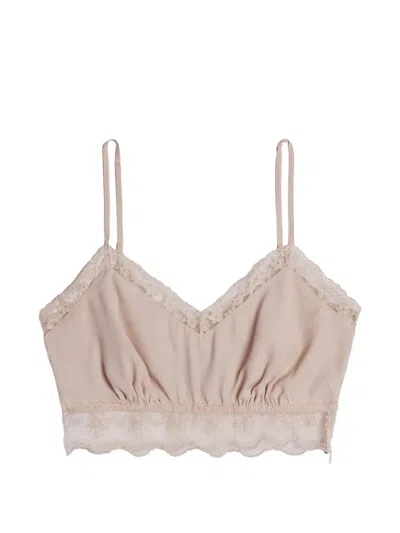 Simone Rocha Lace-trim Negligee Bralette In Neutral