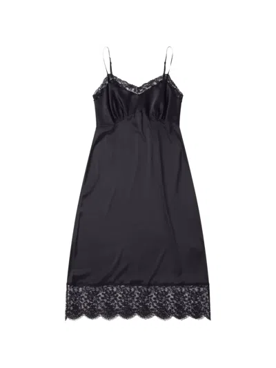 Simone Rocha Lace-trim Slip Dress In Black