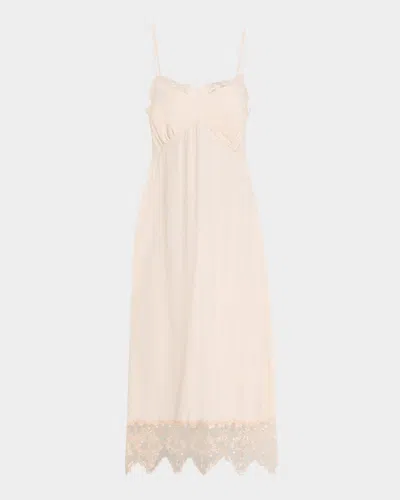 Simone Rocha Lace-trim Slip Dress In Pink