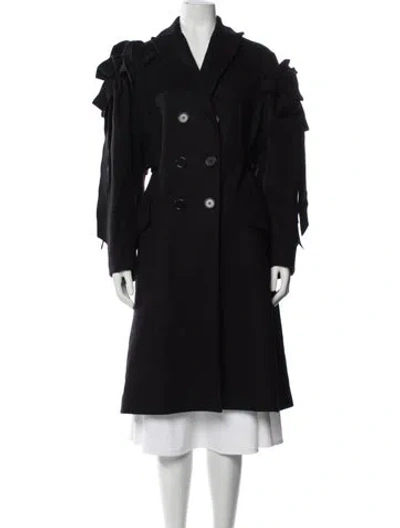 Pre-owned Simone Rocha Lambswool Trench Coat In Gray