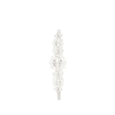 Simone Rocha Large Flower Hair Clip  - Crystal - White