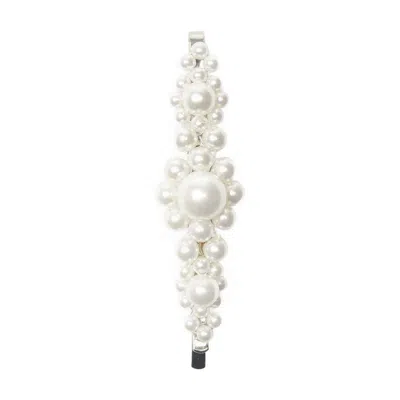 Simone Rocha Large Flower Hair Clip In White