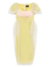 Simone Rocha Layered Balconette Midi Dress In Green